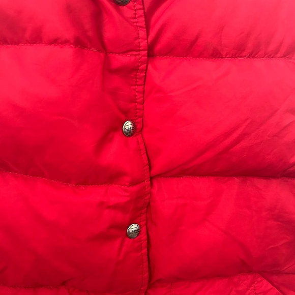 Women's LL Bean Red Puffer Vest, Size L - Picture 2 of 4